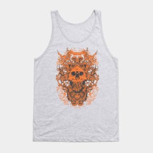 Floral Zombie Skull Tank Top